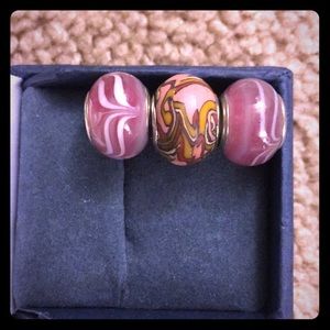 Pink and purple marble beans